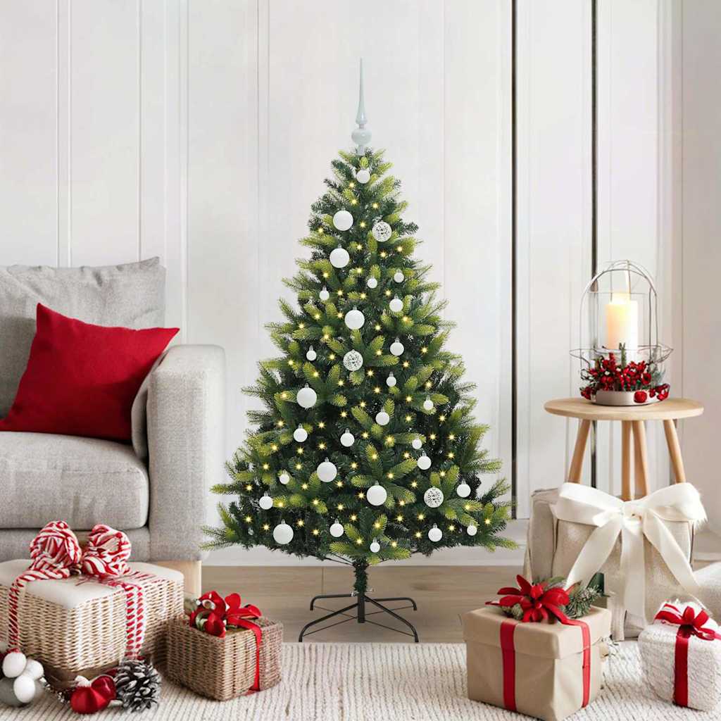 vidaXL Sapin de Noël artificiel floqué 150 LED Vert 120 cm