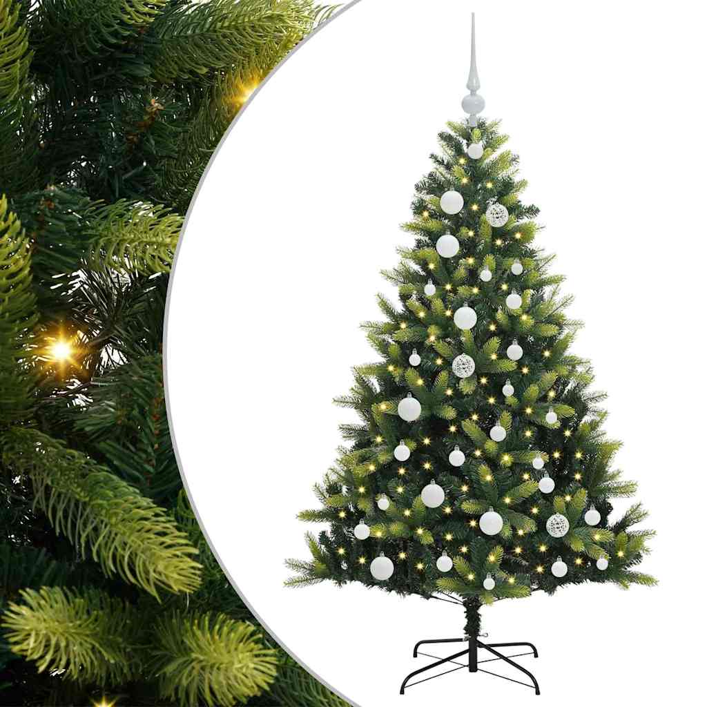 vidaXL Sapin de Noël artificiel floqué 150 LED Vert 120 cm