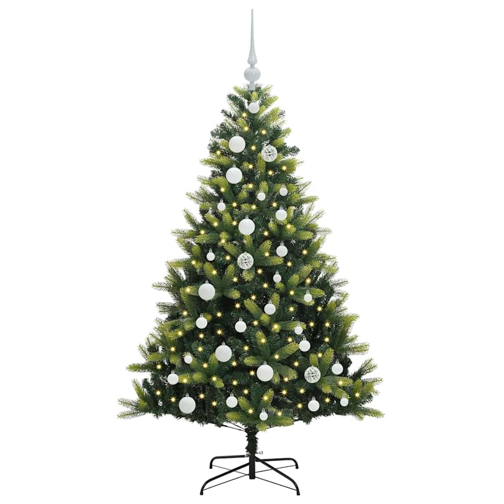 vidaXL Sapin de Noël artificiel floqué 150 LED Vert 120 cm