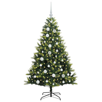 vidaXL Sapin de Noël artificiel floqué 150 LED Vert 120 cm