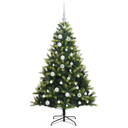 vidaXL Sapin de Noël artificiel floqué 150 LED Vert 120 cm