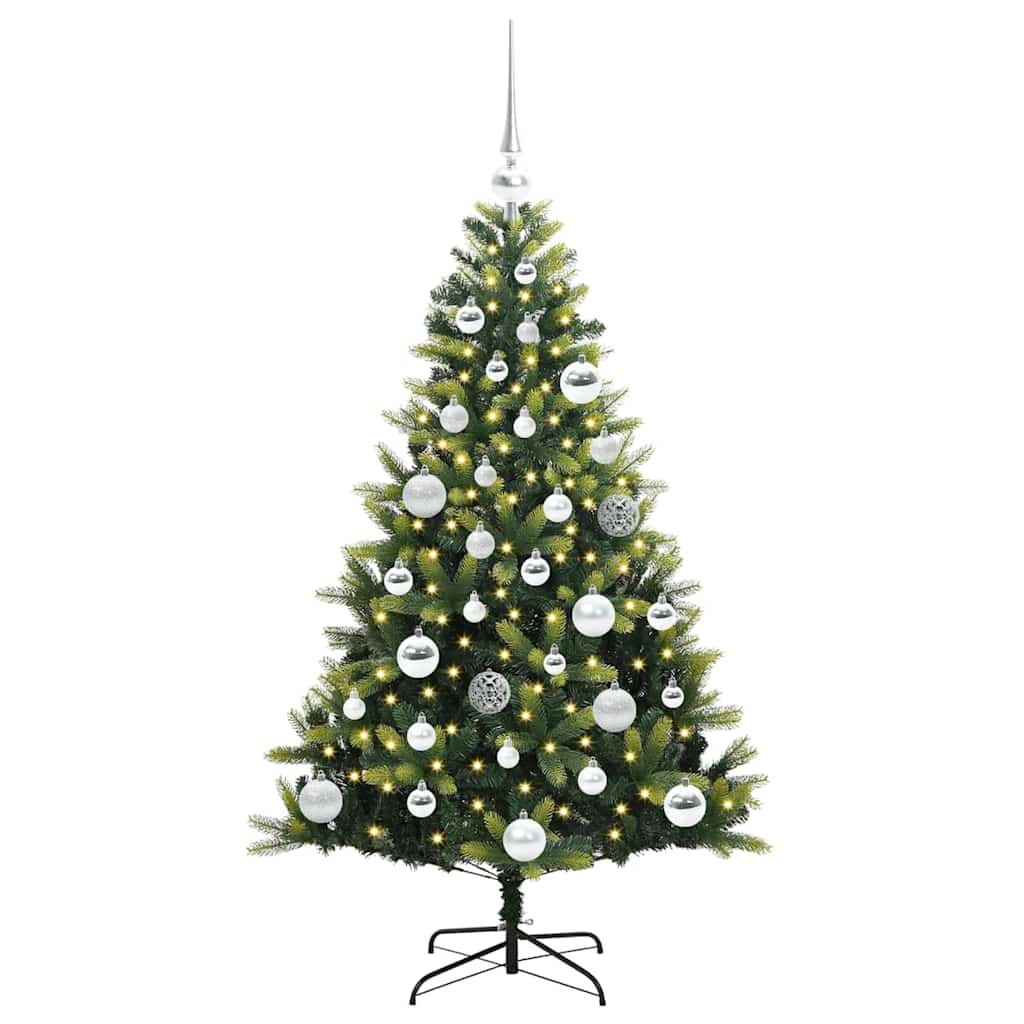 vidaXL Sapin de Noël artificiel floqué 150 LED vert 120 cm