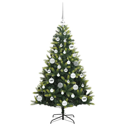 vidaXL Sapin de Noël artificiel floqué 150 LED vert 120 cm