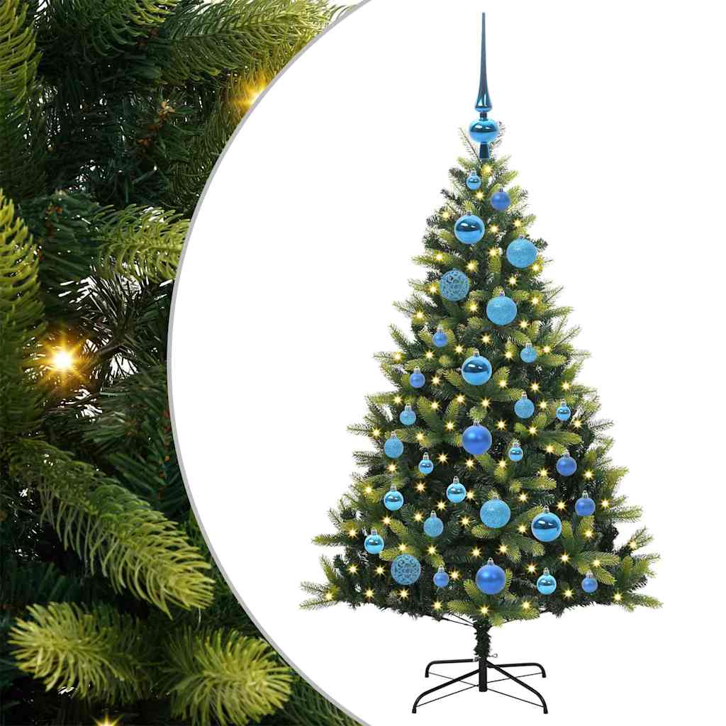 vidaXL Sapin de Noël artificiel floqué 150 LED Vert 120 cm