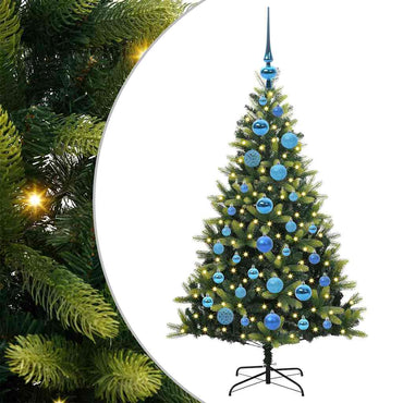 vidaXL Sapin de Noël artificiel floqué 150 LED Vert 120 cm
