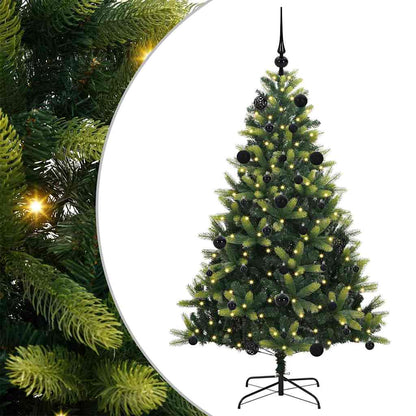 Künstlicher geflammter Weihnachtsbaum 150 LEDs Grün 150 cm