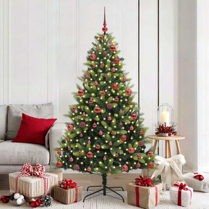 vidaXL Künstlicher Klapp-Weihnachtsbaum mit 300 LEDs Grün 180 cm
