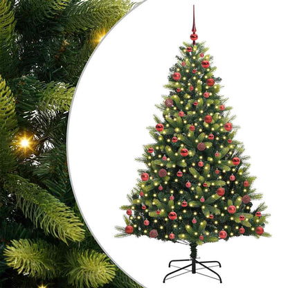 vidaXL Künstlicher Klapp-Weihnachtsbaum mit 300 LEDs Grün 180 cm