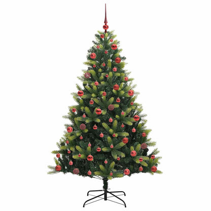 vidaXL Künstlicher Klapp-Weihnachtsbaum mit 300 LEDs Grün 180 cm