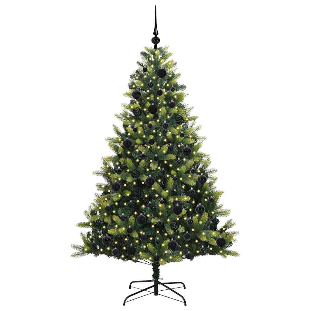 Künstlicher Klapp-Weihnachtsbaum mit 300 LEDs Grün 180 cm