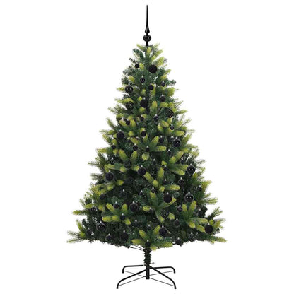 Künstlicher Klapp-Weihnachtsbaum mit 300 LEDs Grün 180 cm