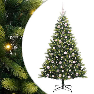 vidaXL Künstlicher Klapp-Weihnachtsbaum mit 300 LEDs Grün 180 cm