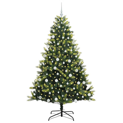 Künstlicher Klapp-Weihnachtsbaum mit 300 LEDs Grün 180 cm