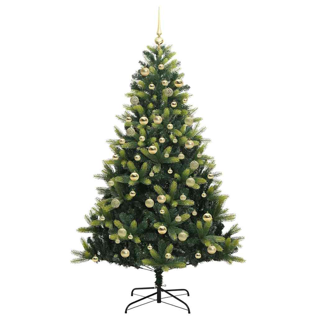 vidaXL Künstlicher Klapp-Weihnachtsbaum mit 300 LEDs Grün 180 cm