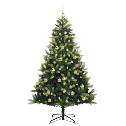 vidaXL Künstlicher Klapp-Weihnachtsbaum mit 300 LEDs Grün 180 cm