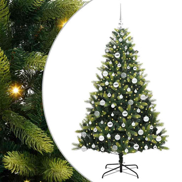 vidaXL Künstlicher Klapp-Weihnachtsbaum mit 300 LEDs Grün 180 cm