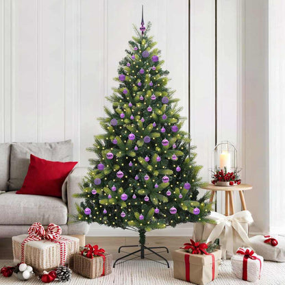 vidaXL Künstlicher Klapp-Weihnachtsbaum mit 300 LEDs Grün 180 cm