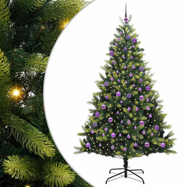 vidaXL Künstlicher Klapp-Weihnachtsbaum mit 300 LEDs Grün 180 cm