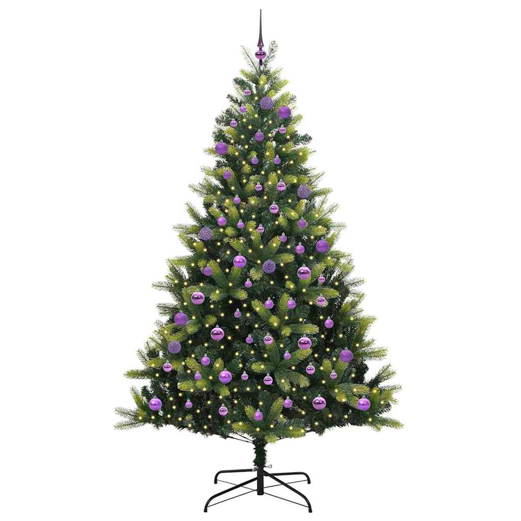 vidaXL Künstlicher Klapp-Weihnachtsbaum mit 300 LEDs Grün 180 cm