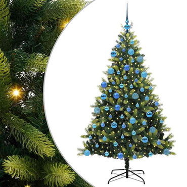 vidaXL Künstlicher Klapp-Weihnachtsbaum mit 300 LEDs Grün 180 cm
