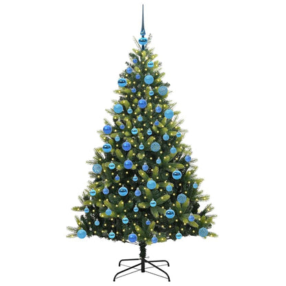 Künstlicher Klapp-Weihnachtsbaum mit 300 LEDs Grün 180 cm