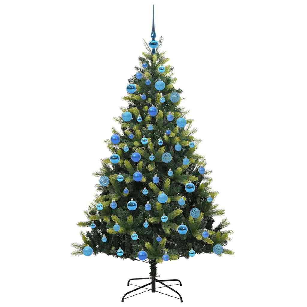 Künstlicher Klapp-Weihnachtsbaum mit 300 LEDs Grün 180 cm