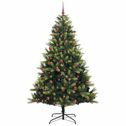 Künstlicher Klapp-Weihnachtsbaum mit 300 LEDs Grün 210 cm