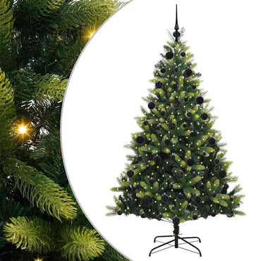 vidaXL Künstlicher Klapp-Weihnachtsbaum mit 300 LEDs Grün 210 cm