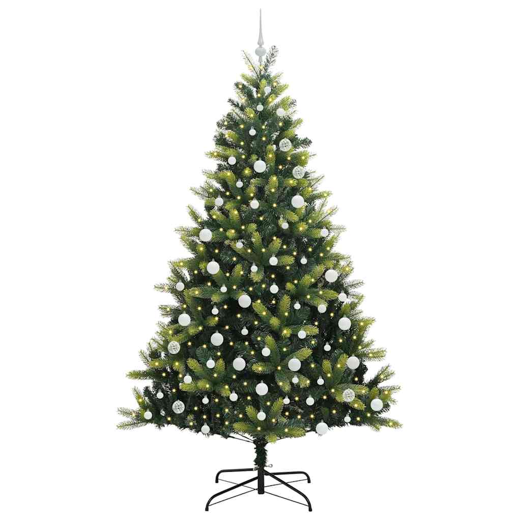 Künstlicher Klapp-Weihnachtsbaum mit 300 LEDs Grün 210 cm