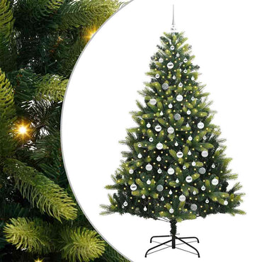 vidaXL Künstlicher Klapp-Weihnachtsbaum mit 300 LEDs Grün 210 cm