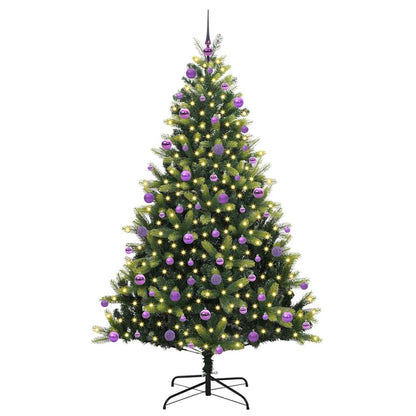 vidaXL Künstlicher Klapp-Weihnachtsbaum mit 300 LEDs Grün 210 cm