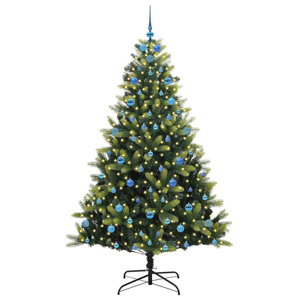Künstlicher Klapp-Weihnachtsbaum mit 300 LEDs Grün 210 cm
