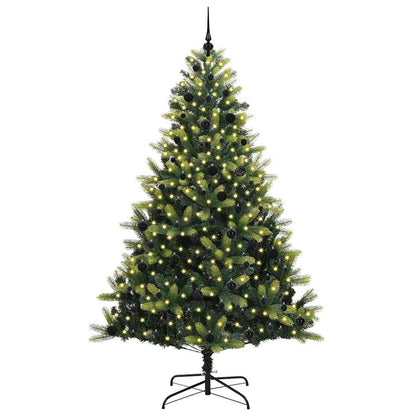 Künstlicher Klapp-Weihnachtsbaum mit 300 LEDs Grün 240 cm