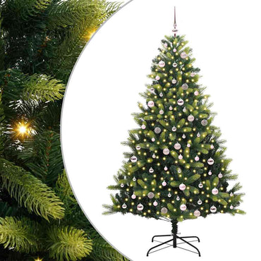 vidaXL Künstlicher Klapp-Weihnachtsbaum mit 300 LEDs Grün 240 cm