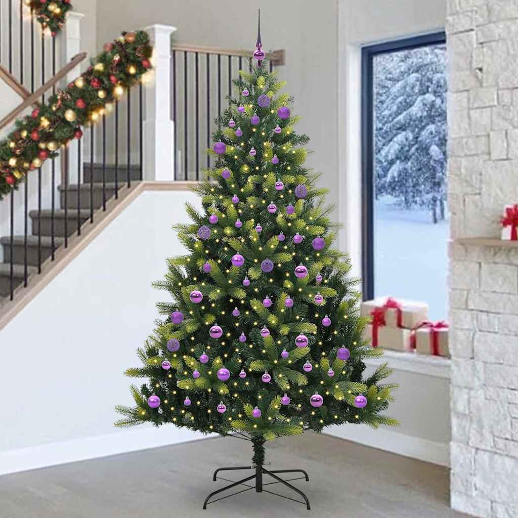 vidaXL Künstlicher Klapp-Weihnachtsbaum mit 300 LEDs Grün 240 cm