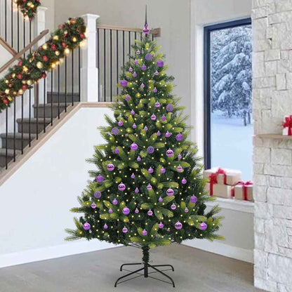 vidaXL Künstlicher Klapp-Weihnachtsbaum mit 300 LEDs Grün 240 cm