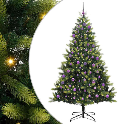 vidaXL Künstlicher Klapp-Weihnachtsbaum mit 300 LEDs Grün 240 cm