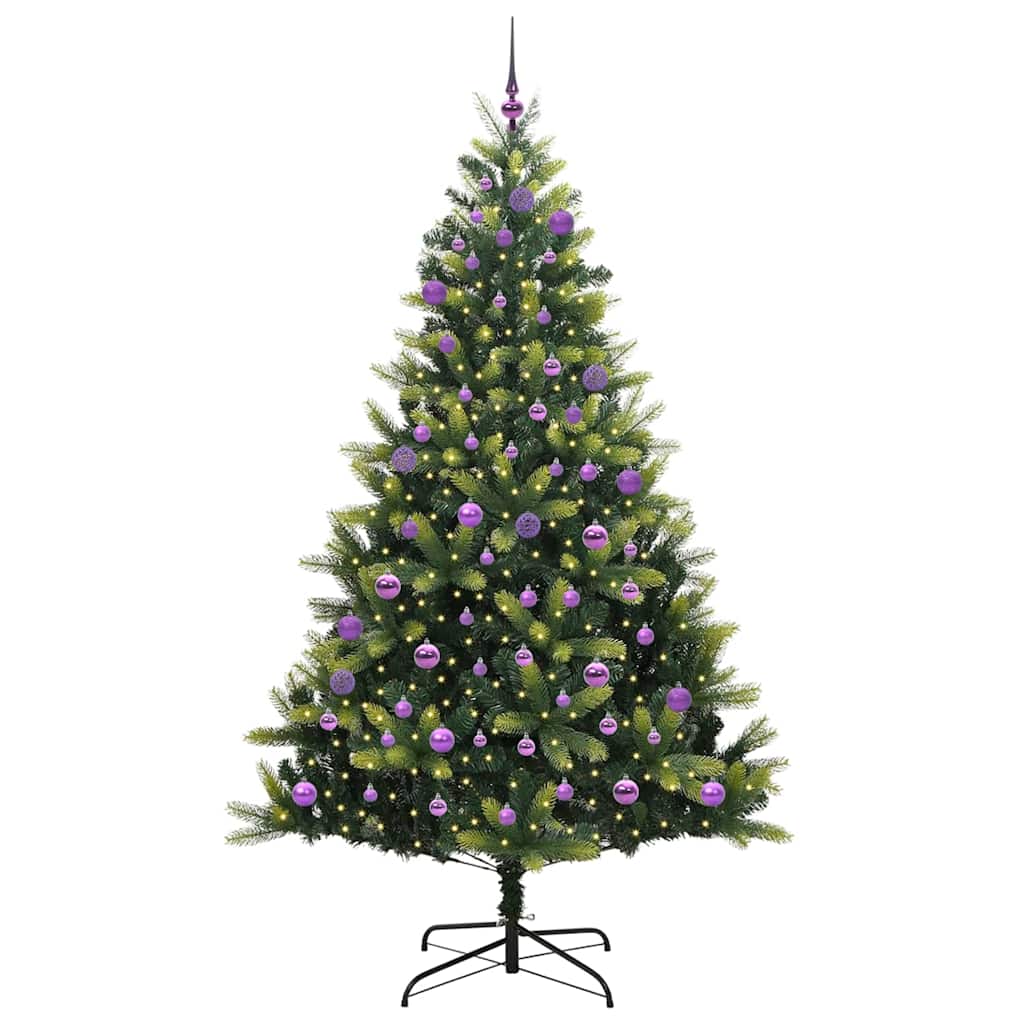 vidaXL Künstlicher Klapp-Weihnachtsbaum mit 300 LEDs Grün 240 cm