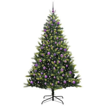 vidaXL Künstlicher Klapp-Weihnachtsbaum mit 300 LEDs Grün 240 cm