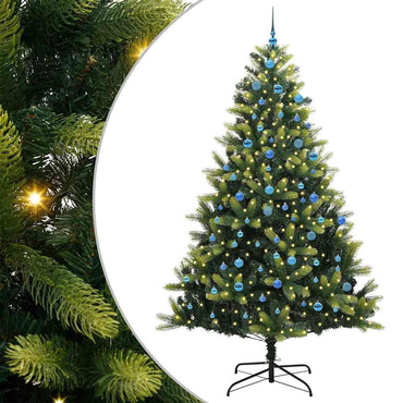 vidaXL Künstlicher Klapp-Weihnachtsbaum mit 300 LEDs Grün 240 cm