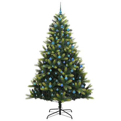 Künstlicher Klapp-Weihnachtsbaum mit 300 LEDs Grün 240 cm