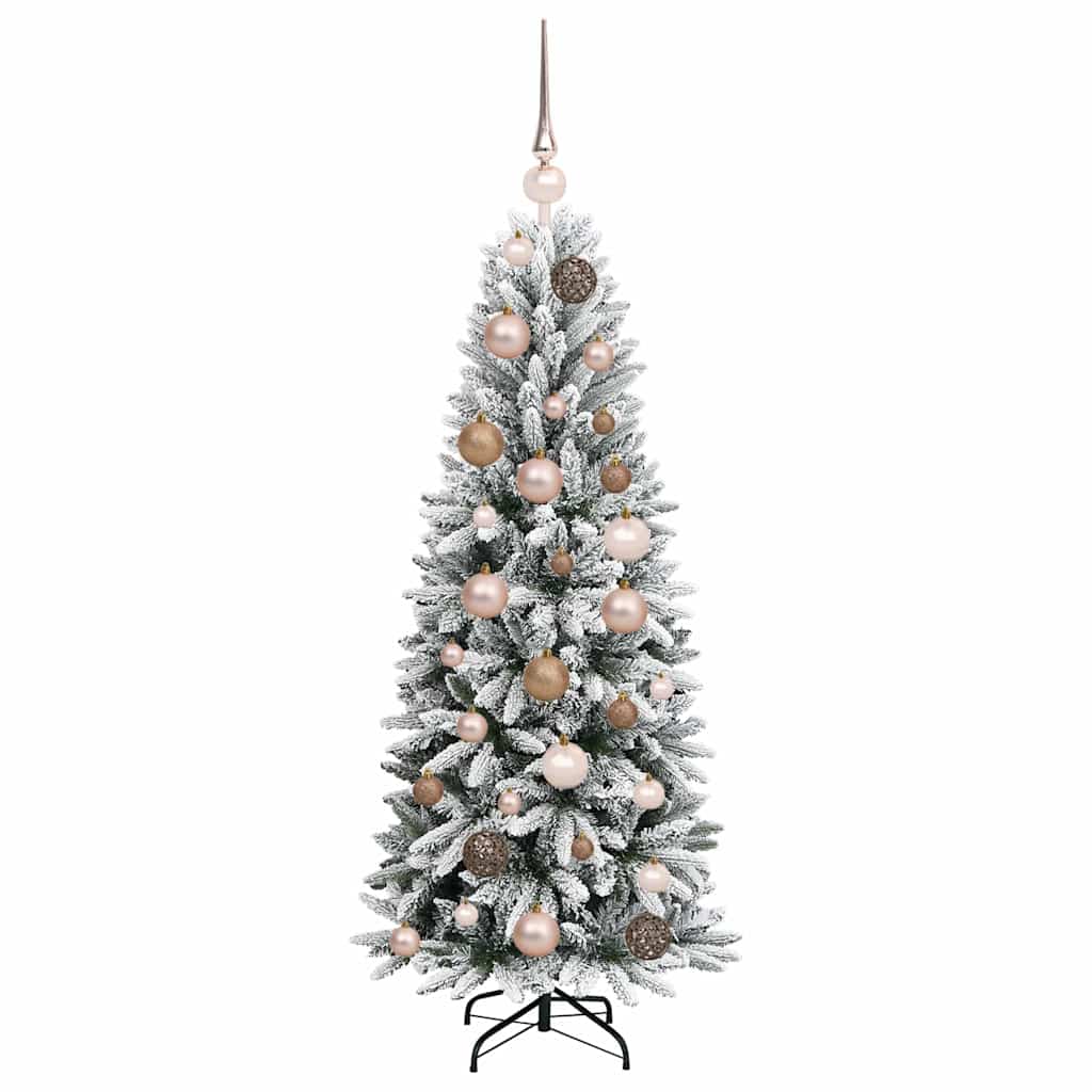vidaXL Künstlicher Weihnachtsbaum mit 150 LEDs mit Ständer Weiß 120 cm