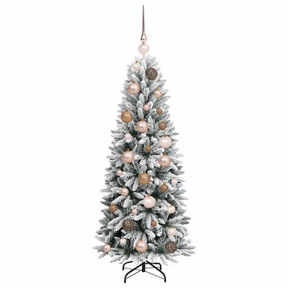 vidaXL Künstlicher Weihnachtsbaum mit 150 LEDs mit Ständer Weiß 120 cm