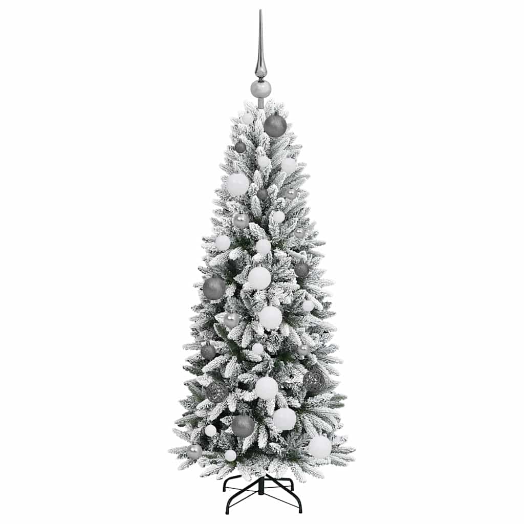 vidaXL Künstlicher Weihnachtsbaum mit 150 LEDs mit Ständer Weiß 120 cm