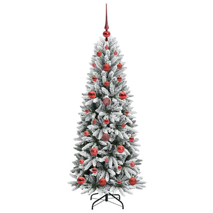 vidaXL Künstlicher Weihnachtsbaum mit 150 LEDs mit Ständer Weiß 120 cm