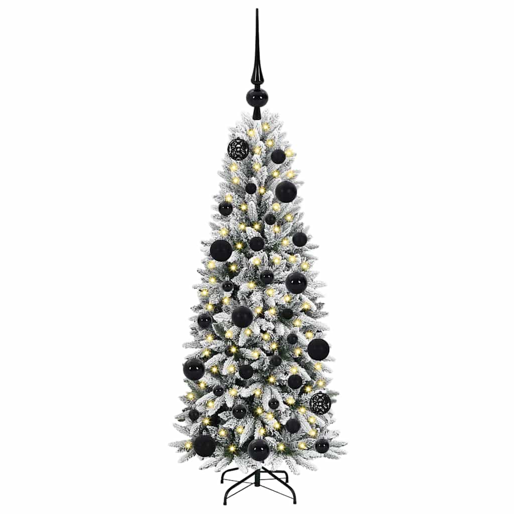 vidaXL Künstlicher Weihnachtsbaum mit 150 LEDs mit Ständer Weiß 120 cm