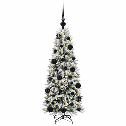 vidaXL Künstlicher Weihnachtsbaum mit 150 LEDs mit Ständer Weiß 120 cm
