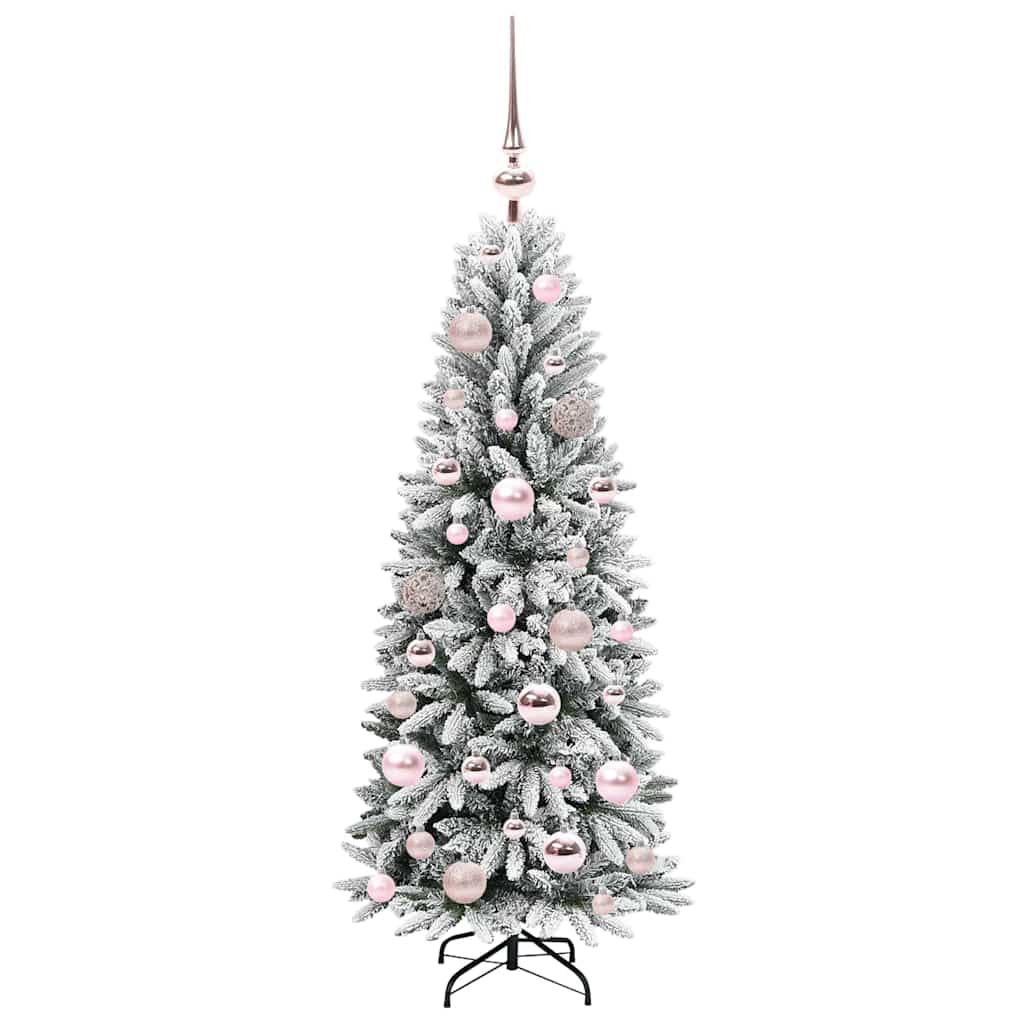 vidaXL Künstlicher Weihnachtsbaum mit 150 LEDs mit Ständer Weiß 120 cm