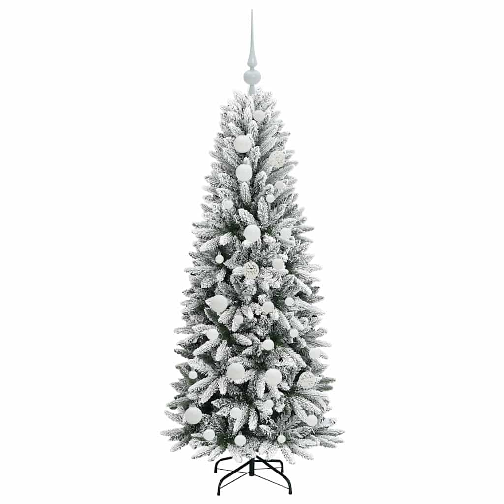 vidaXL Künstlicher Weihnachtsbaum mit 150 LEDs mit Ständer Weiß 120 cm