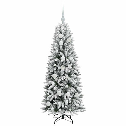 vidaXL Künstlicher Weihnachtsbaum mit 150 LEDs mit Ständer Weiß 120 cm